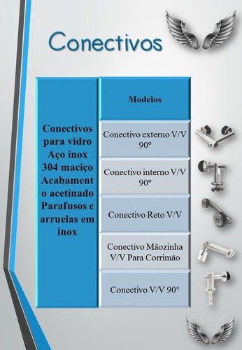 Kit 04 Conector Inox Preto Conf. Descrição 0