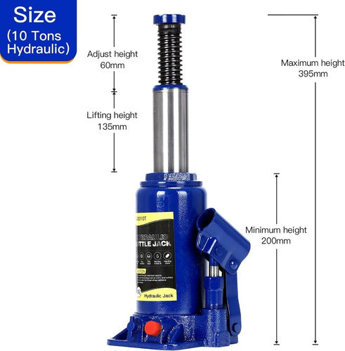 Ferrofertas UY 10Ton Hydraulic Bottle Jack + Professional Case 1