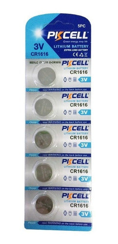 Pkcell CR1616 Batteries - Pack of 5 0