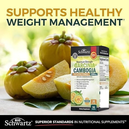 BioSchwartz Garcinia Cambogia 1500mg 90 Capsules Weight Loss 2