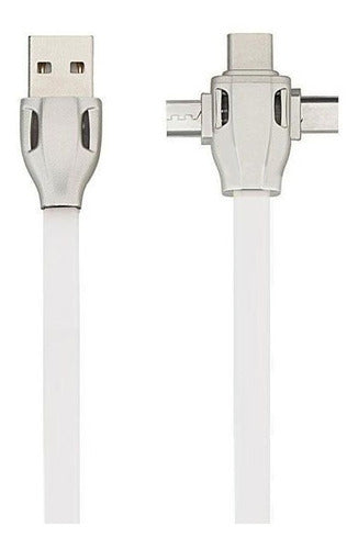 Cable 3 En 1 Micro Usb, Tipo C Y iPhone Circuit 1