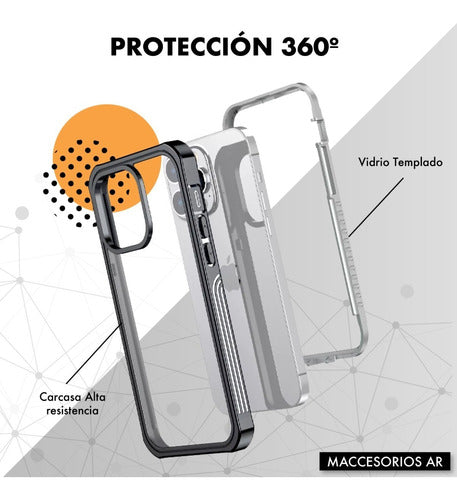 Funda De Alto Impacto Compatible Con iPhone 14 Pro + Vidrio 5