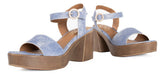 Fiori Women's High Heel Leather Evening Sandals Troya 23