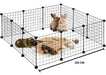 Foldable Metal Enclosure for Guinea Pigs, Rabbits, Hedgehogs - 12 Disassemblable Panels 2