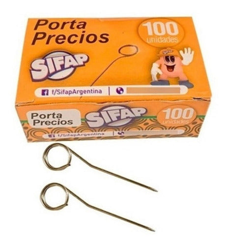 Alfileres Porta Precios Niquelados Sifap Caja X 100 U 0