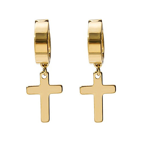 Rickts Stainless Steel Cruz Pressure Earrings for Men and Women 1