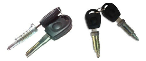 Indulock Door Cylinder Kit + Trunk Key Map Gol Power 0