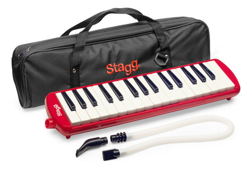 Stagg 32-Note Melodica + Case Hose Mouthpiece 1