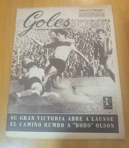 Revista Goles 378 - 6/9/55 Sivori Contra La Defensa De Chaca 0