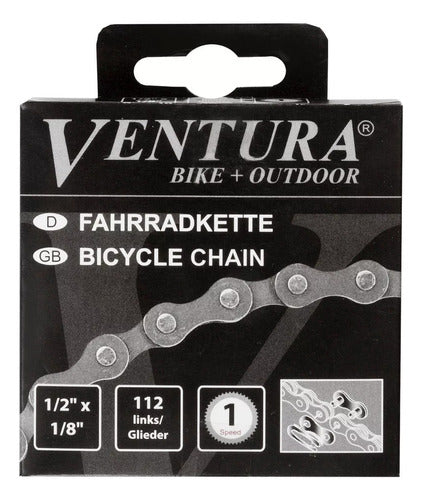 KMC-Ventura Bicycle Chain, 1/2x1/8, 112 Links -1125 0