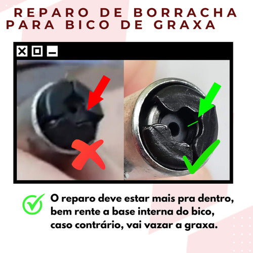 Reparo De Borracha Para Bico Aplicador De Graxa - 10 Pcs 4