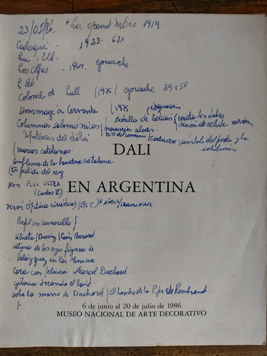 Dalí En Argentina - Museo Nacional De Arte Decorativo, 1986 2