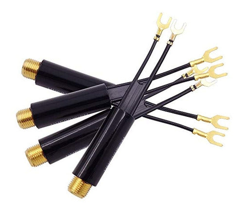 Fancasee (Pack of 4 Gold-Plated) 75 Ohm to 300 Ohm UHF 4