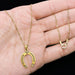 Joyas Ruiz Lucky Horsehoe Pendant and Chain in 18k Gold 4