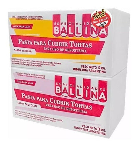 Ballina Pasta Ballina Blanca 3 Kilos Vanilla or Chocolate 0