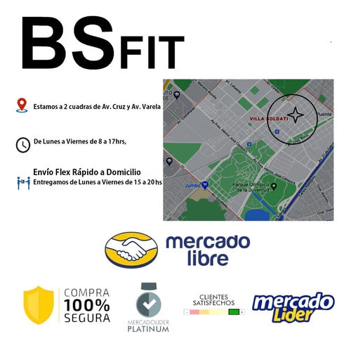 BS Fit Kit Colchoneta + Rueda Doble Abdominales 19 Cm 4