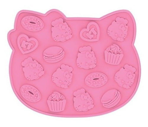 Siliconezone Hello Kitty Collection 8" Non-Stick Silicone Chocochips Chocolate Wafer Mold, Pink 0