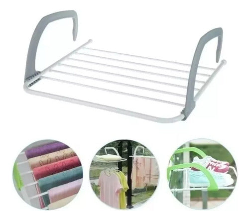 Generic Foldable Clothes Drying Rack for Balcony or Window 68 X 38 Cm Large 1