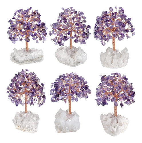 Rockcloud Crystal Money Tree Handmade with Cluster Base 3