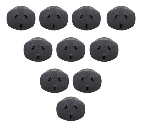 Pack of 10 Three-Prong to Two-Prong Adapter Plugs by Ciocca - Set of 10 4