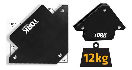 Kit 6 Esquadro Magnético Soldador Suporta 12kg Super Tork 6