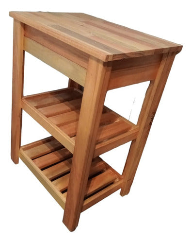 Eucalyptus Vanity 60cm Double Deck - Wood Tabletop for Basin 1