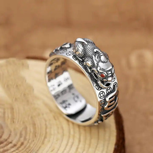 Adjustable Silver Feng Shui Lucky and Fortune Ring 135 0