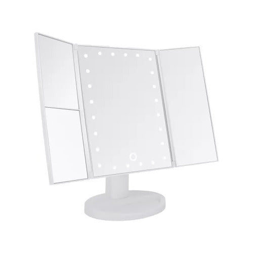 LED Three-Panel Mirror with Zoom Touch Control Suono 0
