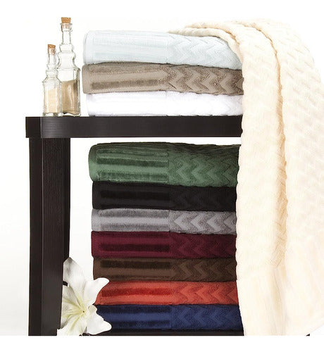 Lavish Home Luxurious 6-Piece Cotton Spa Quality Towel Set 3