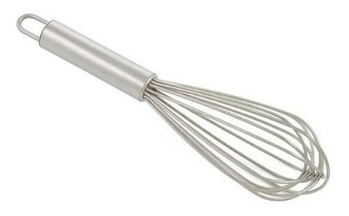 Kitchen Tools Stainless Steel Manual Whisk with 10 Wires 0