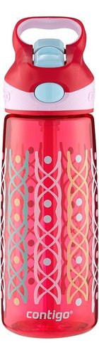 Contigo Autospout Botella Agua Pajilla Niños 20oz Ruby 0