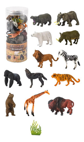 Animals of the Jungle Wild Set of 12 Animals + Plants 0