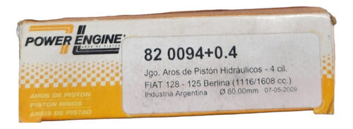 Juego De Aros Hidráulicos Fiat 125 80mm 0