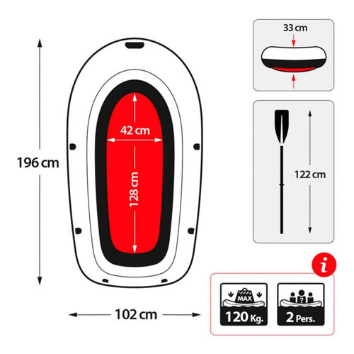 Intex Bote Gomón Inflable Explorer Pro 200 Set 1