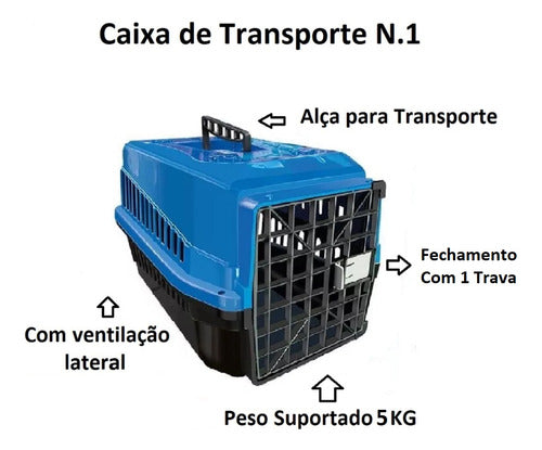 Brinquedo Galinha De Plastico Pet + Caixa Transporte N1 Azul 1