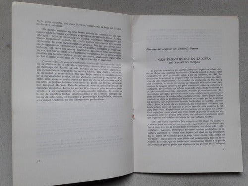 Homenaje Al Dr. Ricardo Rojas El Vigésimo Buenos Aires 1977 1