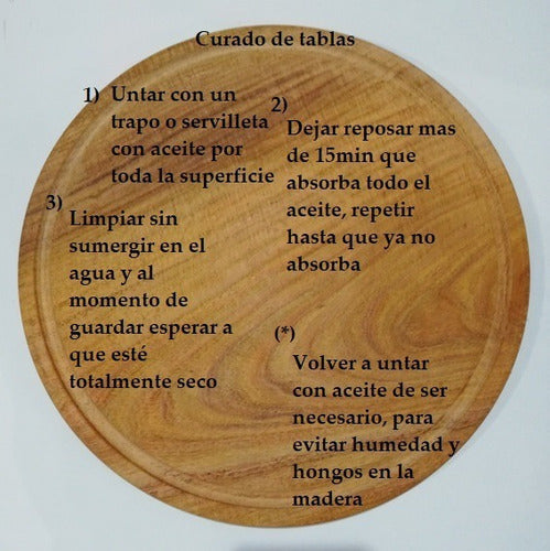 Enesa Plato De Madera Asado Pizza Tabla Algarrobo 20 Cm Reforzado 1