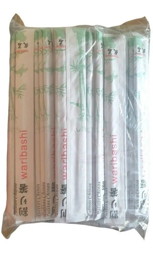 Palitos Chinos Con Funda X100 24cm Sushi, Pack X5paquetes. 2