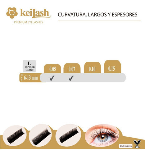 Keilash Extension Lashes Hair by Hair Curvature L007 2