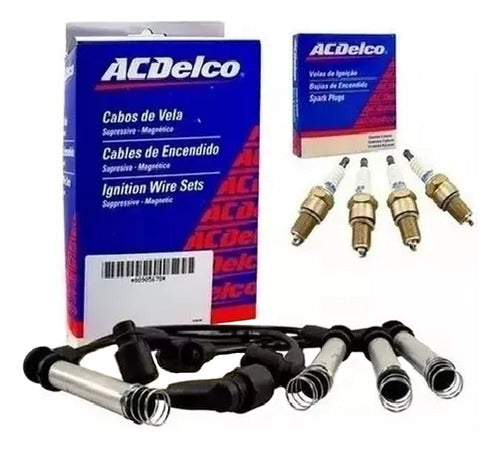 ACDelco Cable and Spark Plug Kit for Chevrolet Corsa 1.4 8v 0