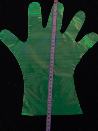 Pack of 10 Fluorescent Nylon Gloves by Carioca Cotillón - UV Light Glow 8