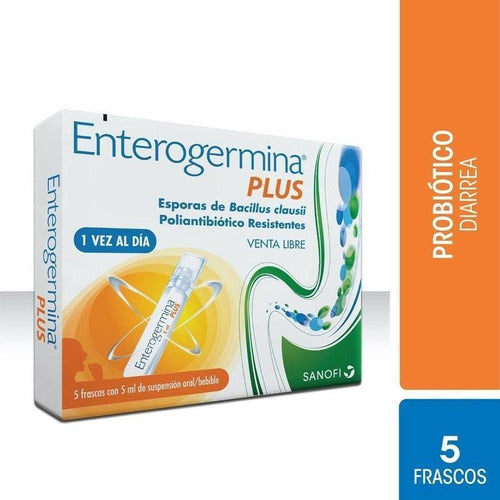 Enterogermina Plus Susp 5 Ml X 5 Frascos | Probiótico 0