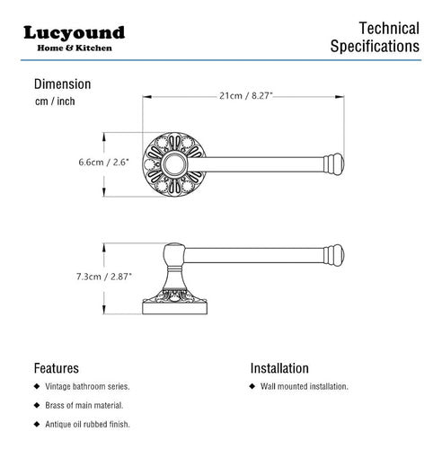 Lucyound Antiguo Soporte De Papel Higiénico De Oro, Soporte 4