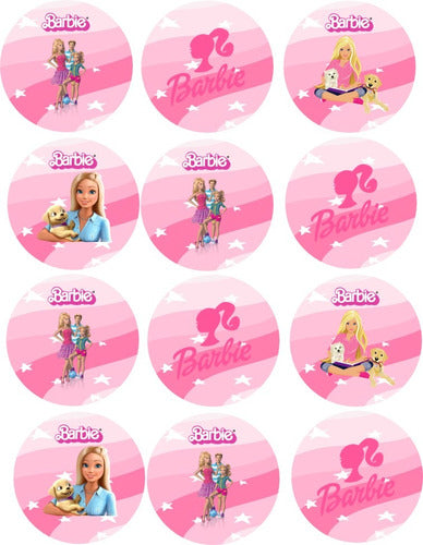 Plancha De Sticker Personalizados - Barbie 0