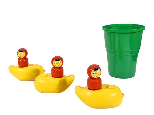 Juego Para Baño Didáctico Patitos + Balde Lluvia - Gymtonic 1