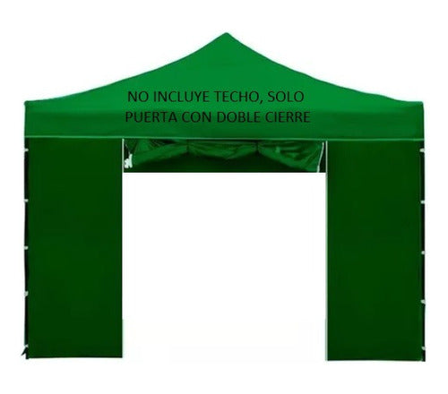 Wall with Lightning Door for 3x3 Gazebo with 2 Closures 0