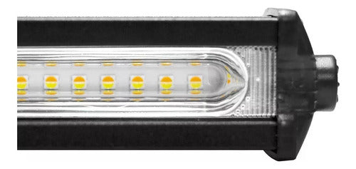 Ultra Slim LED Bar 10cm White + Amber Intermittent Flash 1