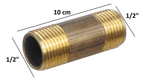 VML Brass Male Nipple 1/2 X 10 Cm Water 1