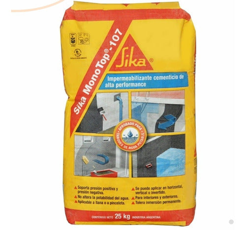 Sika Monotop 107 25kg Impermeabilizante Cementicio 0