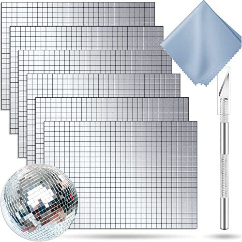 Biutityer 3600 Pieces Self-Adhesive Mirrors Mosaic Tiles 5x5mm 0